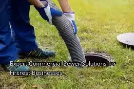 Expert Commercial Sewer Solutions for Fircrest Businesses Expert Commercial Sewer Solutions for Fircrest Businesses