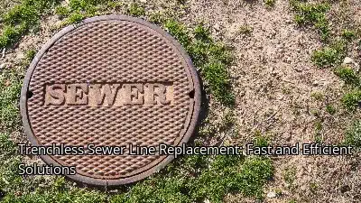 Trenchless Sewer Line Replacement: Fast and Efficient Solutions